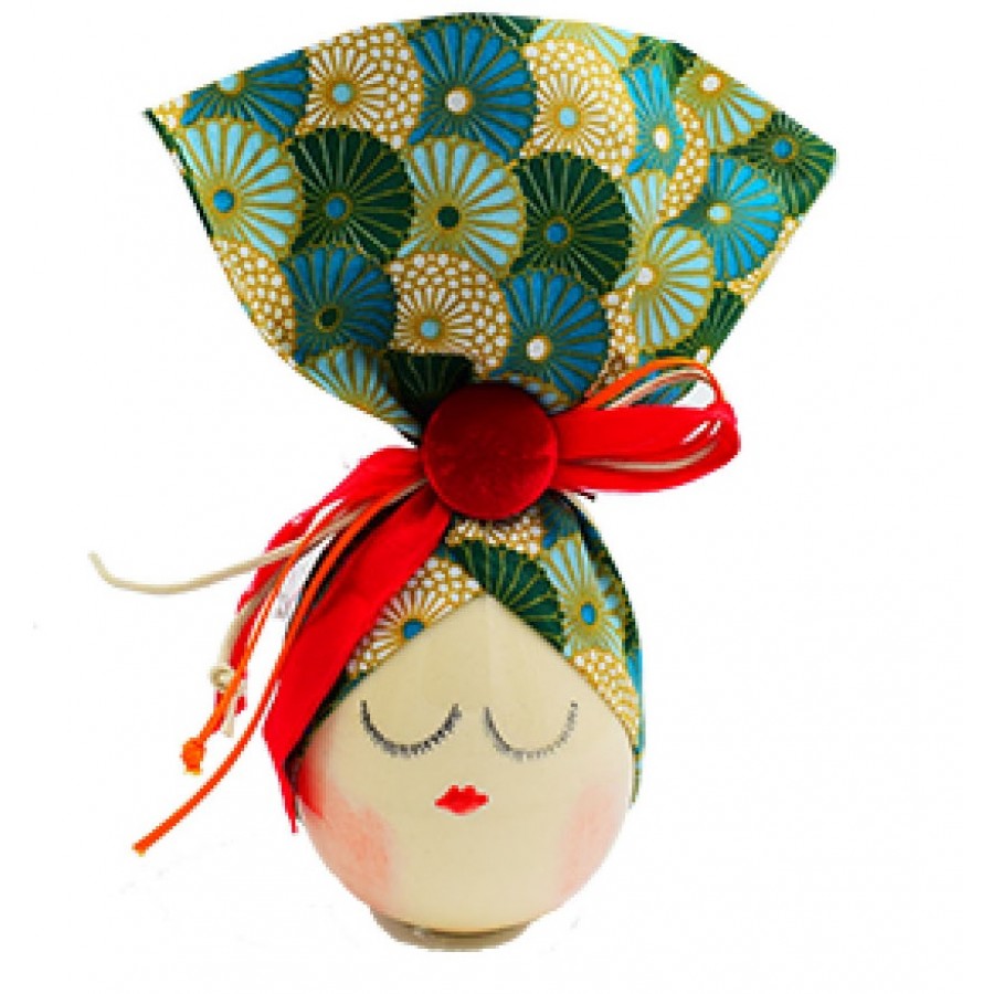 Πασχαλινό Αυγό με Ύφασμα Madame της Ελευθερίας Δανιηλίδη F ΠΑΣΧΑ